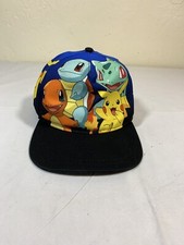 Pokemon Snapback Baseball Cap Hat 2019 Pikachu Squirtle Charmander - Youth