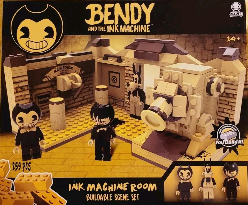 BENDY AND THE INK MACHINE ROOM BUILDABLE SCENE SET INCLUDES 3 BUILDABLE FIGURES. - Image 2 of 4