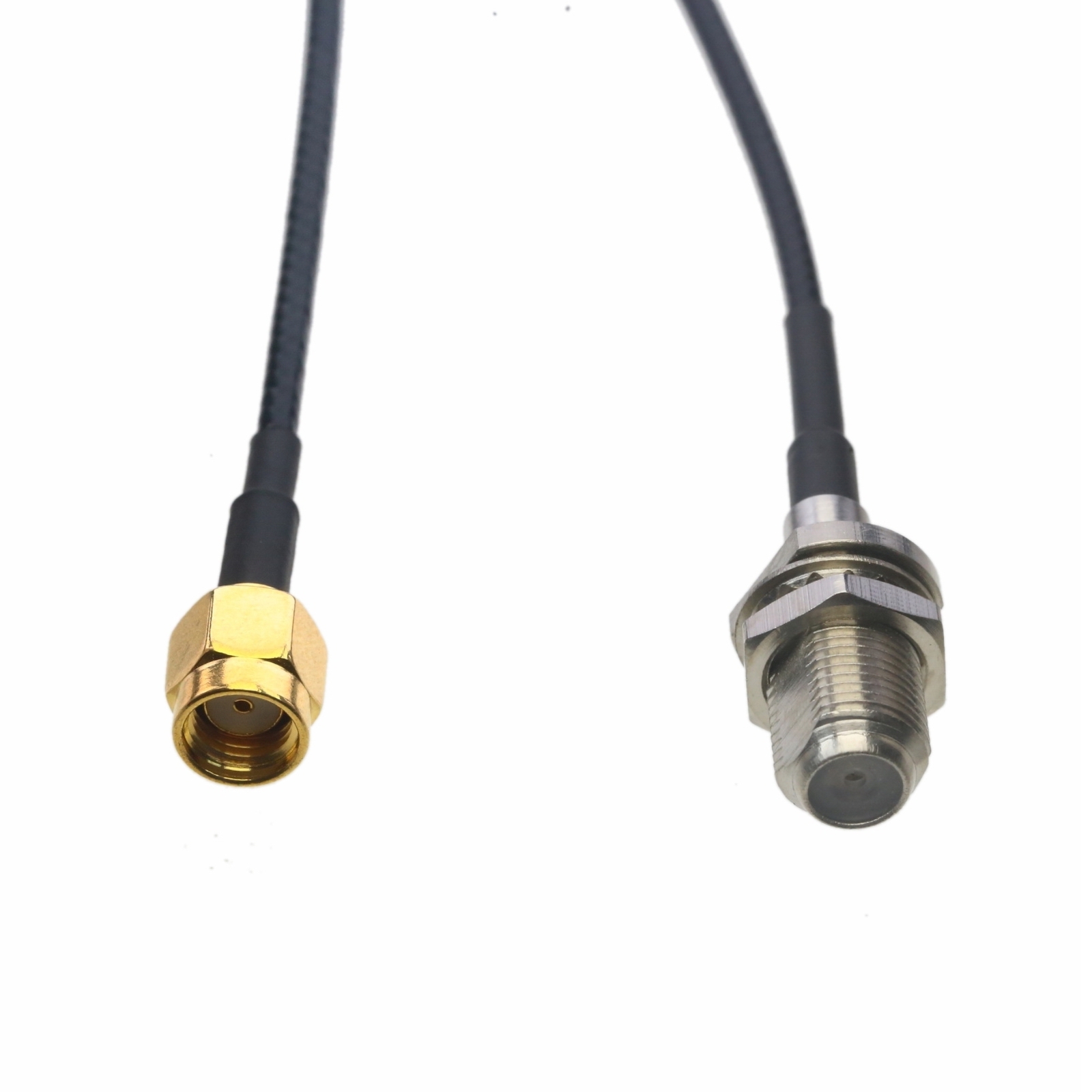 RF DVB Cable F female nut bulkhead to RP-SMA male RG316 6