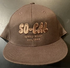 So Cal Speedshop Brown Ball Cap 210 Fitted Flex Fit 7 1/4 - 7 5/8