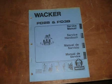 Wacker PD3B Pump Service Repair Owner Operator Maintenance Parts Catalog Manual
