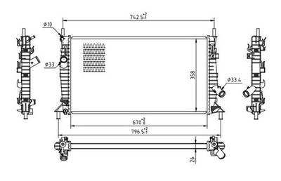 HART 606 831 Kühler, Motorkühlung für FORD,MAZDA,VOLVO