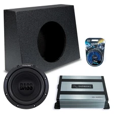 Alpine W12S4 12" Subwoofer Bundle Sub Box & Amp for Universal Standard Truck