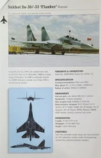 Sukhoi Su 30 33 Flanker Jet Picture Original Vtg Aircraft Article Detail Sheet  