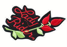 Embroidered iron on patch applique 4 1/4 x 2 3/4 inch