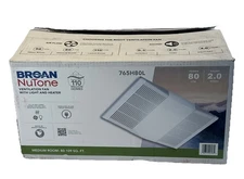 Broan NuTone 80 CFM Bathroom Exhaust Fan With Light and 1300W Heater 765H80L