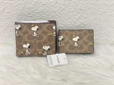 NWT Coach X Peanuts 3 In 1 Wallet In Signature Canvas With Snoopy Print CBK56
