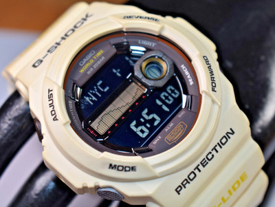 Casio G-Shock GLX150-7 (3295) G-Lide Tide Graph Ivory Men's Watch NEW BATTERY!