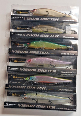 Lot of 6 Megabass ito Vision 110 Oneten jerkbaits