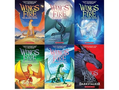 Wings of Fire Graphic Novel Series Books 5-9 + Darkstalker 6 books Set