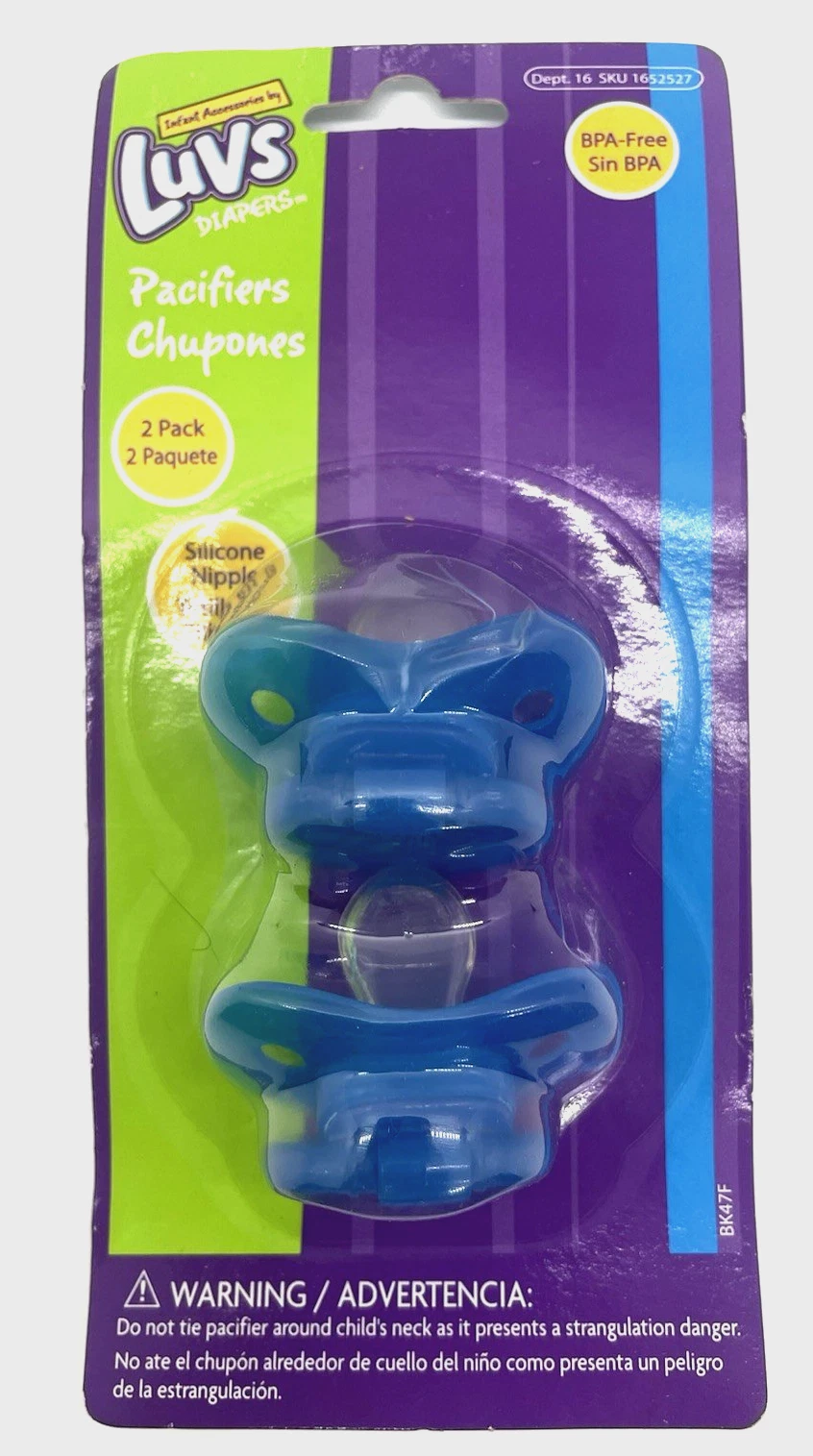 LUVS Vintage Pacifiers Binky Baby 2 Pack Silicone VTG 2007 RARE
Opens in a new window or tab