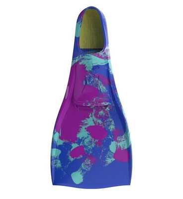 Speedo Unisex-Adult Swim Training Fins Rubber Long Blade Size Small blue purple