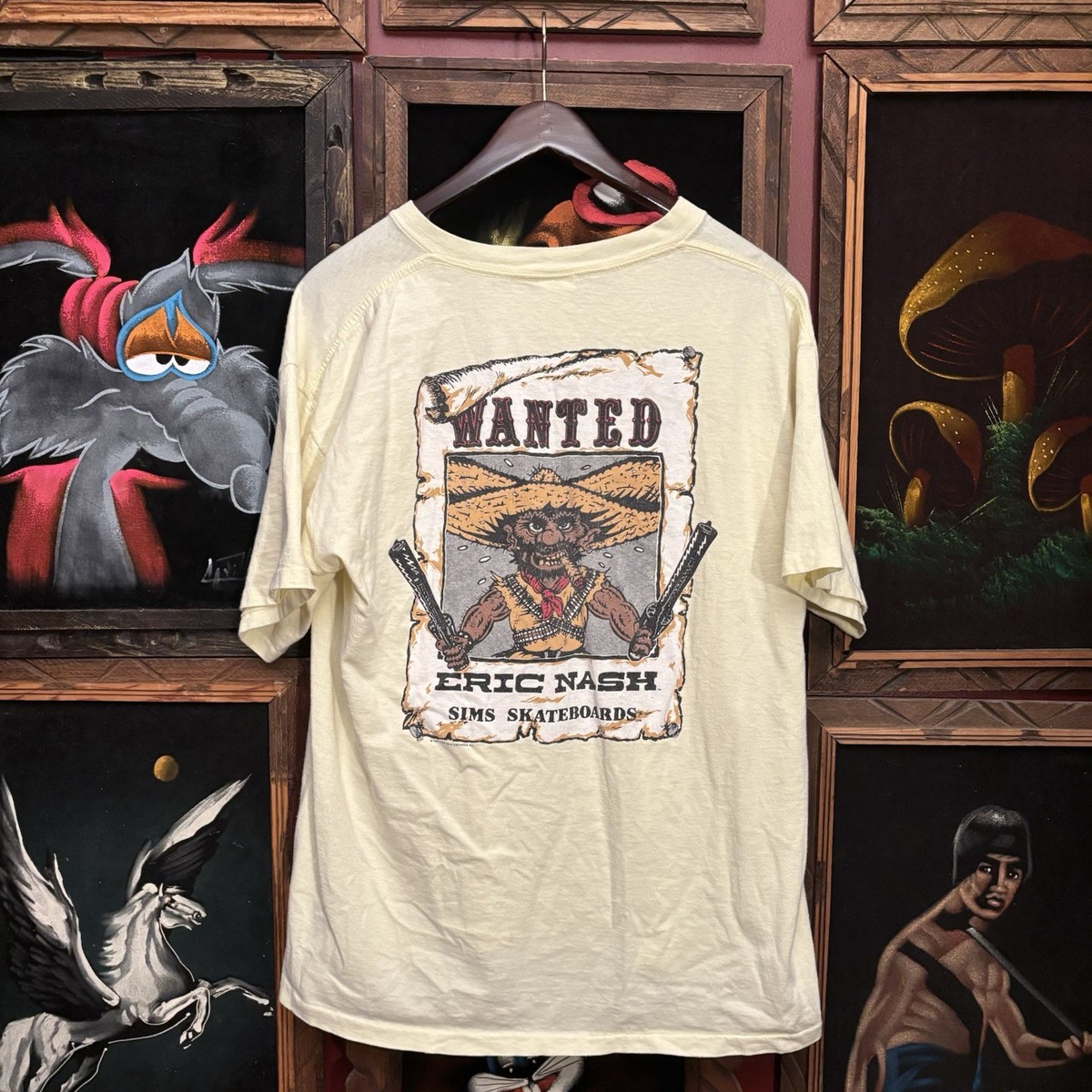 スケートボード 80s SIMS kamikaze t shirt Skateboards Vintage Sims Skateboards Eric Nash 80s Vision Street Wear Skate T