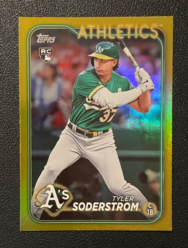 2024 Topps Series 1 Gold Foil Tyler Soderstrom #244 Rookie Card Athletics
