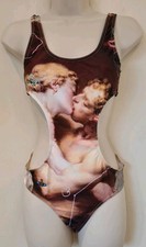 Vivienne Westwood The Kiss Hercules Swimsuit Size S UK 10 1 Piece Art Print New