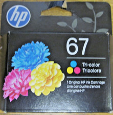 NEW FACTORY SEALED HP 67 TRI COLOR INK CARTRIDGE EXP AUG 2027 FREE SHIPPING