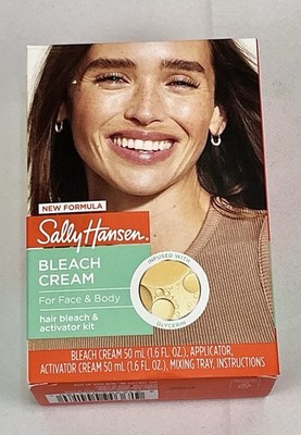 Sally Hansen Bleach Cream For Face Body Hair Bleach Activator Kit New Formula