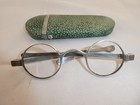 Antique Victorian silver spectacles shagreen case