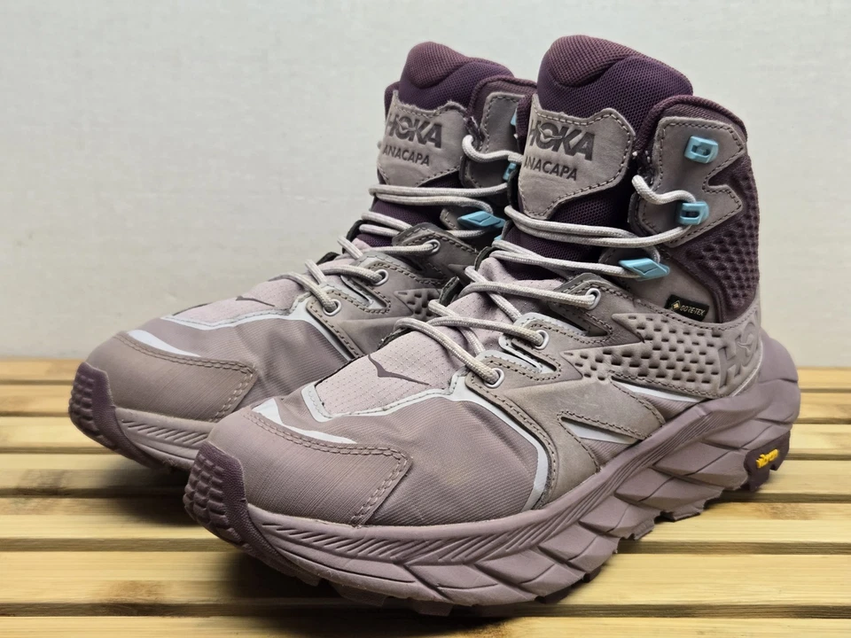 Hoka One Damen lila Anacapa Mid GTX Gore-Tex Stiefel Größe 8,5B