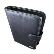 Vtg Franklin Cover Day One 7-Ring Leather Binder Organizer Planner 7x10 Undated 