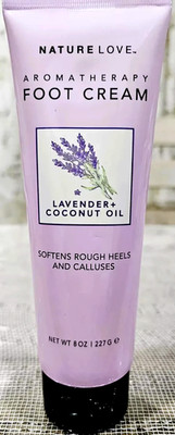Nature Love Aromatherapy Foot Cream Lavender & Coconut Oil 8 oz/227g NEW!!