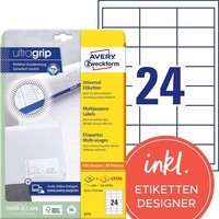 Avery Zweckform Universal-Etiketten 64,6 X 33,8 Mm Weiß 720 Etiketten