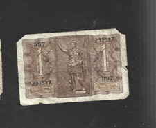 1939 Italian 1 Lira banknote  poor condition
