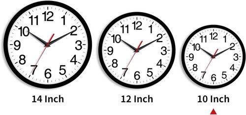 Wall Clock Modern 10 Inch Black Battery Operated Silent Non Ticking Analog for L - Photo 3/10
