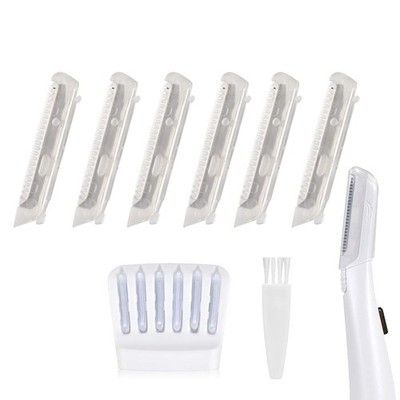 6 Pack Heads for Finishing Touch Flawless Dermaplane Glo Facial Exfoliation T...