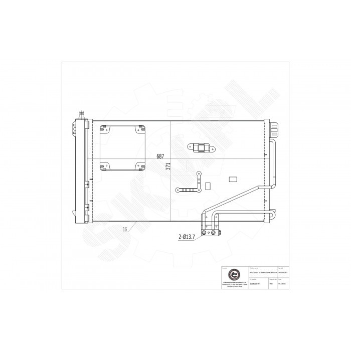 Condensateur de clim pour Mercedes Classe C et CLK 270 CDI