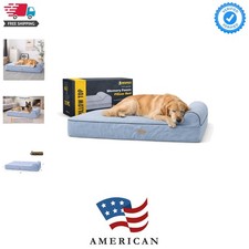 Orthopedic Memory Foam Dog Bed 7" Inch Thick Extra Large Dog Bed With Grey 50...
