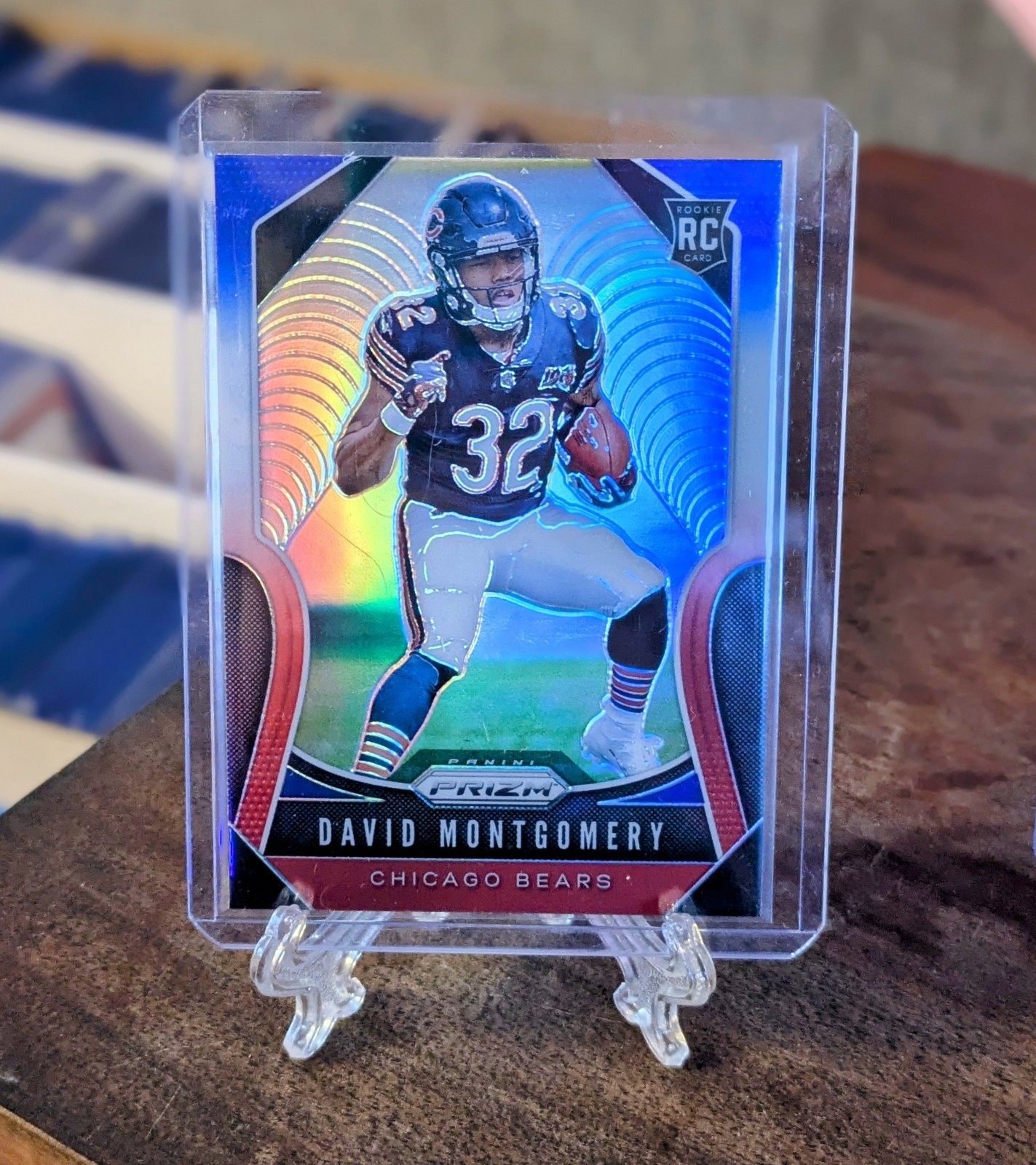 2019 Panini Prizm David Montgomery Red White Blue Rookie