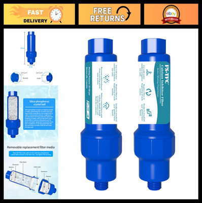 Calcium Inhibitor Filter - Removable Anti-Scale Inline Water Filter 2-Pack for M