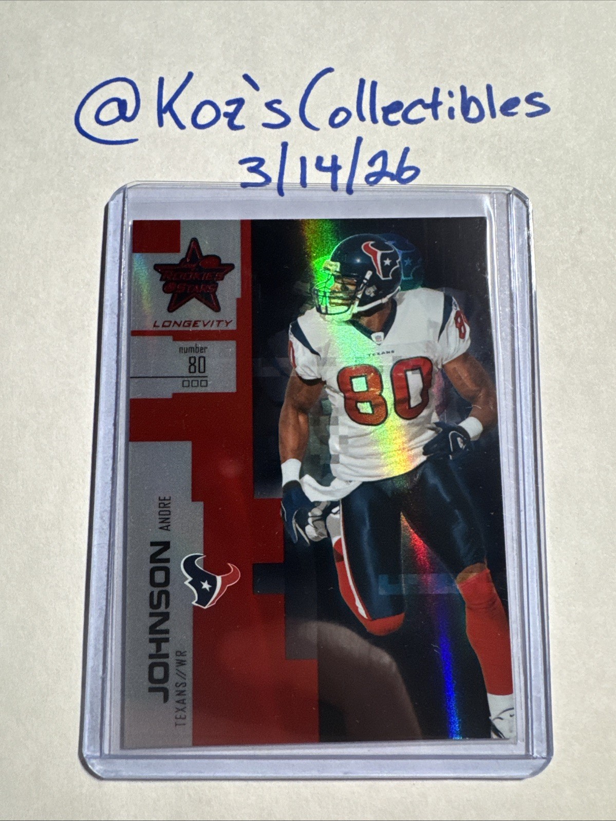 2007 Leaf Rookies & Stars Longevity Parallel /249 Andre Johnson #78