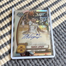 Topps 2024-25 Bowman Chrome Prospect Autograph Refractor #66 Tamin Lipsey