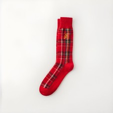 Polo Ralph Lauren Lambswool Tartan Boot Socks Men  s Size 10-13 NWT