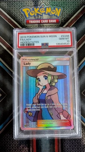 Pokemon Lady SV86/SV94 Hidden Fates: Shiny Vault Holo PSA 10