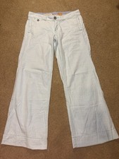 Pilcro and the Letterpress No 29 Light Blue Wide-Leg Trousers