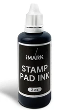 iMARK Premium Refill Ink for Self-Inking Stamps Daters Stamp Pads 2 oz Black