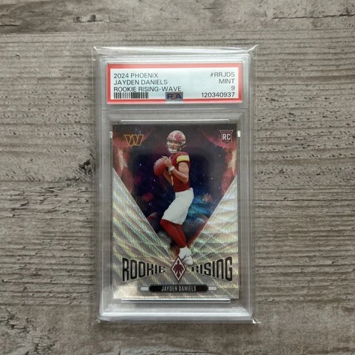 2024 Panini Phoenix - Rookie Rising Jayden Daniels #RR-JDS Wave (RC) PSA 9