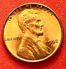 1952-S Lincoln Wheat Cent Penny GEM RD BU From an Original Bank Roll