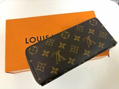 Louis Vuitton Monogram Zippy Wallet Brown Leather Vintage From Japan