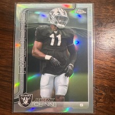 2025 Topps Chrome Football Jeremy Chinn REFRACTOR Raiders #184