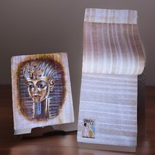 King Tut Collectible A4 Notepad Featuring Papyrus Inspired Designs Ancient Egypt