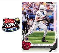 2026 Topps Now NFL #15 Jeremiyah Love RC Arizona Cardinals 1st NFL TD - PRESALE