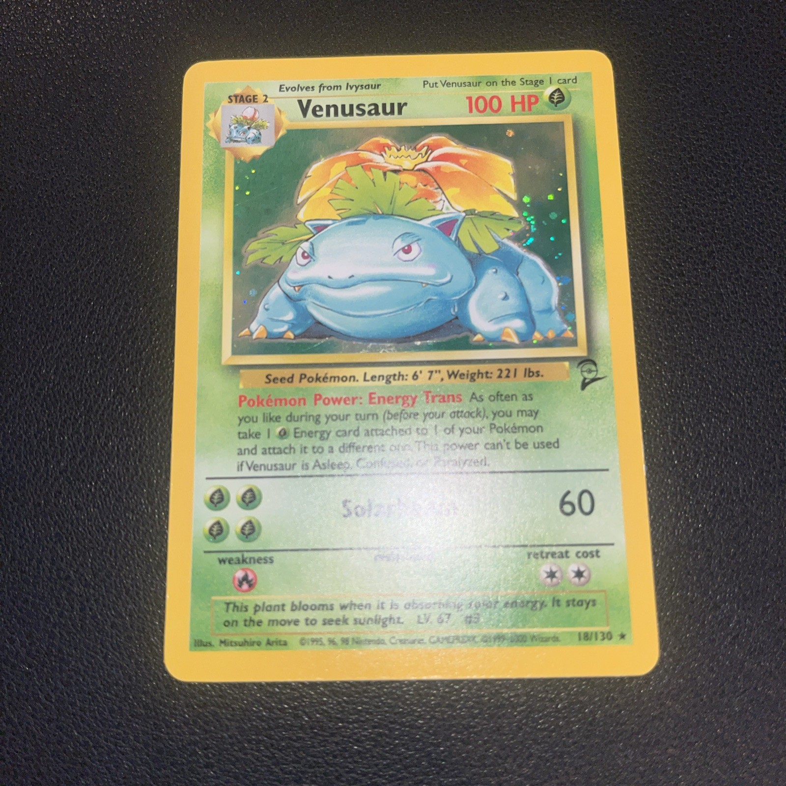 Venusaur | 18/130 | Base Set 2 Holo Rare | Pokemon TCG | LP Condition