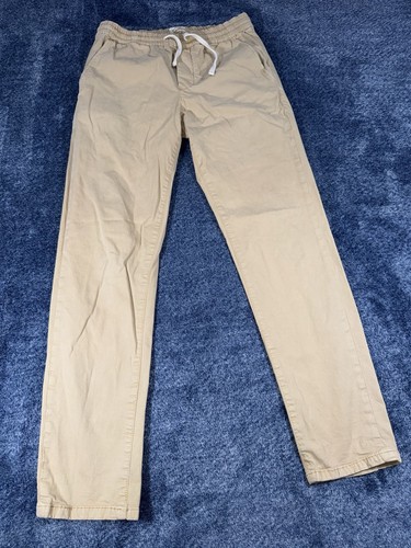 Marine Layer Pants Men Small Brown Athletic Fit Chino Joggers Organic Cotton
