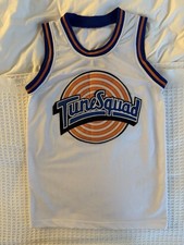 Tune Squad Taz  Space Jam Movie Basketball Throwback Jersey Size Small