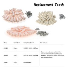US Dental Replacement Teeth Screw-in for Kilgore NISSIN 200 Type/Columbia 860