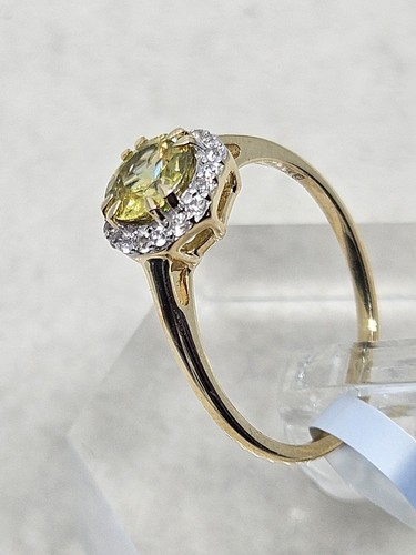 Anillo Esfena Ambilobe con Circón Blanco en Oro 9K 1ct Talla K (1,50 g) - Imagen 3 de 12